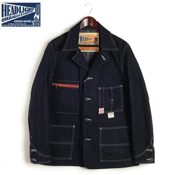 楽天市場】HEADLIGHT ヘッドライト 11オンス デニム ワークコート BLUE
