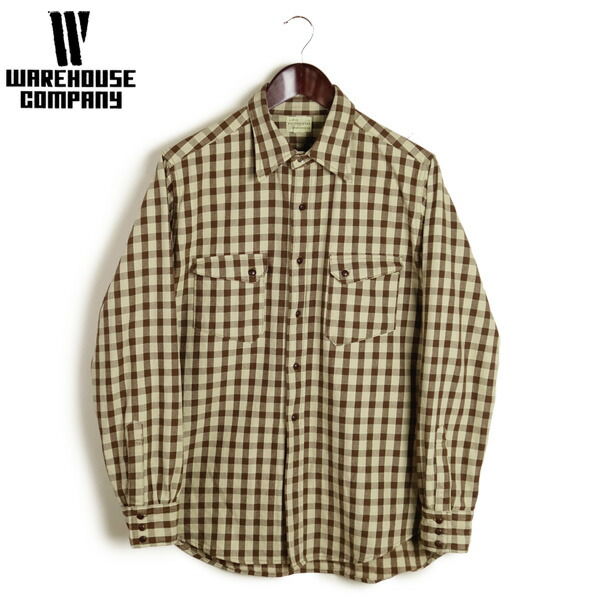 WAREHOUSE ウエアハウス LONG HORN TYPE FLANNEL WESTERN SHIRTS ロングホーンタイプ フランネル ウエスタンシャツ Lot.3052（弊社ワンウォッシュ済み）