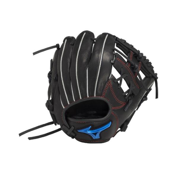 ミズノ(mizunoo)　少年軟式用グローブ　WILLDRIVE BLUE(ウィルドライブブルー)　1ajgy32620　オールラウンド用 　サイズ：コンパクトM　右投げ用　ブラック【野球用品/送料無料】 8,435円