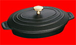 Staub/暖房器/ストウブ オーバル一皿23糎（1332325）( 勝手もと下位区分 )
