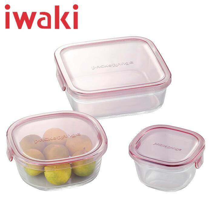 楽天市場 イワキ パック レンジ 角型3点セット ピンク Pst Prn3p1 Iwaki 岩城ハウスウェア パイレックス 保存容器 レンジok 耐熱ガラス キッチンブランチ キッチンブランチ