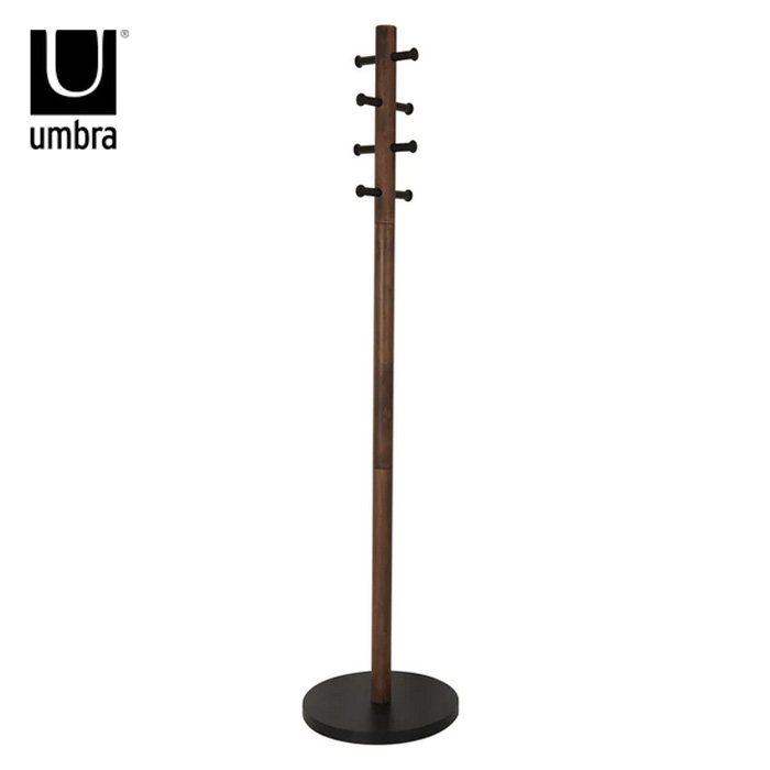 アンブラ Umbra ピラー コートラック ブラック / ウォルナット コートハンガー コート掛け ポールハンガー ハンガーポール 省スペース おしゃれ 木製 北欧 スリム