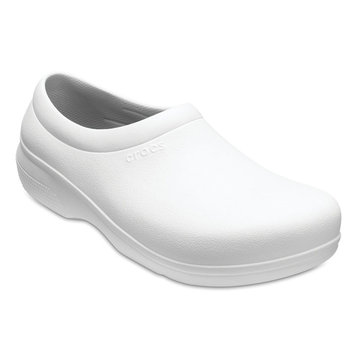 white work crocs