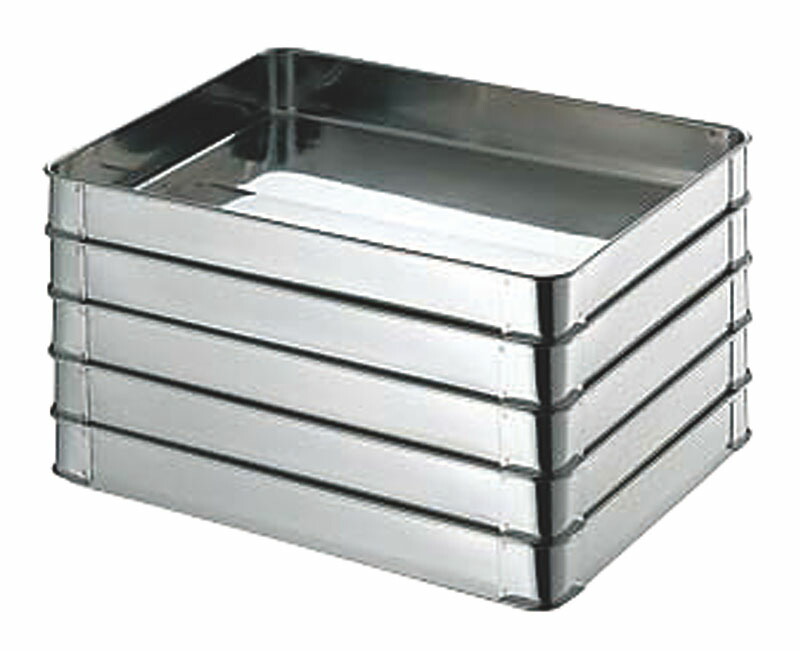 AG 餃子バットセット 特大 473×363×深さ52mm 18-8ステンレス製 バット本体5枚＆専用フタ1枚 料理 下ごしらえ 積み重ね シンプル 定番 AG 餃子バットセット 特大 473×363×深さ52mm 18-8ステンレス製