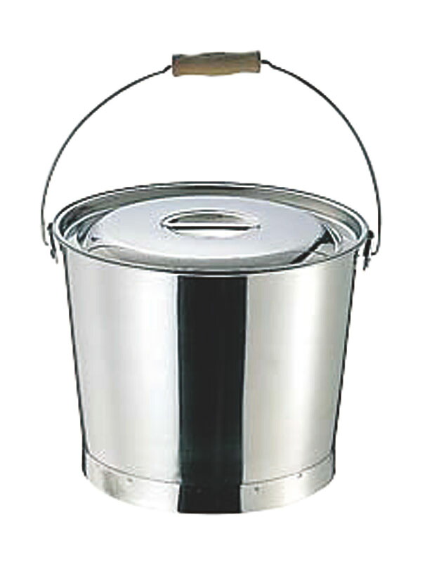 18-8プレスバケツ 20L(ワイヤーバネ取手) 送料無料