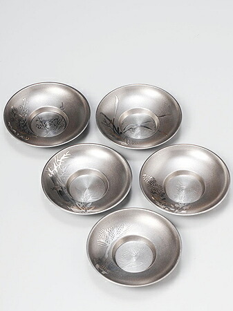 15938円 毎日続々入荷 大阪錫器 茶托 イブシ 丸形