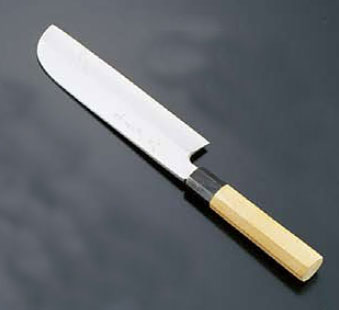堺　孝行　シェフ和庖丁　銀三鋼　鎌型薄刃（片刃）21cm【smtb-tk】( キッチンブランチ )｜キッチンブランチ