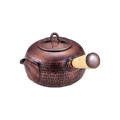 制作室アイザワ 出どころ色茶器 桐箱 鎚目文 急須横手 (77-K) 貨物輸送無料