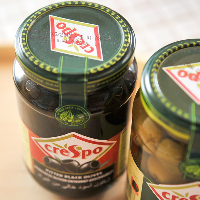楽天市場 当店おすすめ食材 Crespo クレスポ ブラックオリーブ 種抜き 瓶 Food 160g ご注文後のキャンセル 返品 交換不可 キッチンブランチ