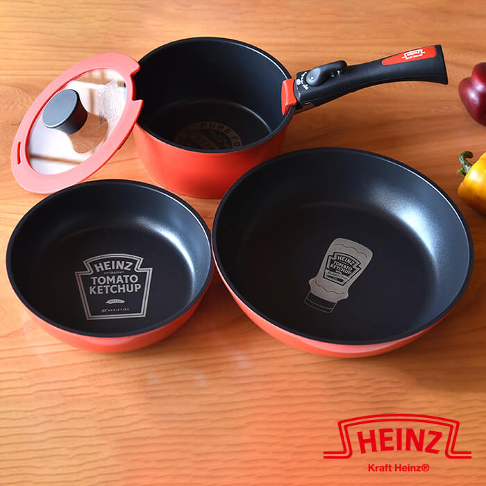 楽天市場 フライパン 5点セット ハインツ ダイヤモンド チタニウム Wコート フライパン デラックスホームセット cmフライパン 26cmフライパン 18cm鍋 着脱ハンドル 18cmふた 取っ手が取れる 送料無料 キッチンブランチ