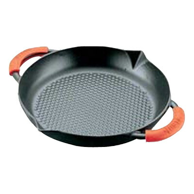 Staub/ストウブ ニダベイユ・両手フライパン 40509-384 24糎 黒（40509-384）【24糎/黒】