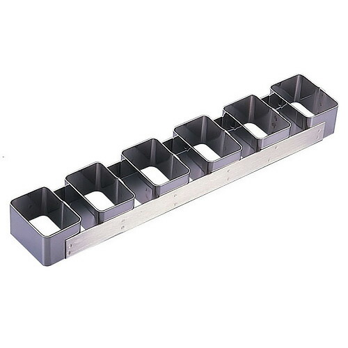 18-10 ケーキリング 長方型 6連 3138-99（3138-99）( キッチンブランチ )
