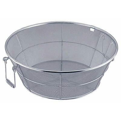 18-8 手付 揚ざる 細目 （11メッシュ） 51cm【51cm】