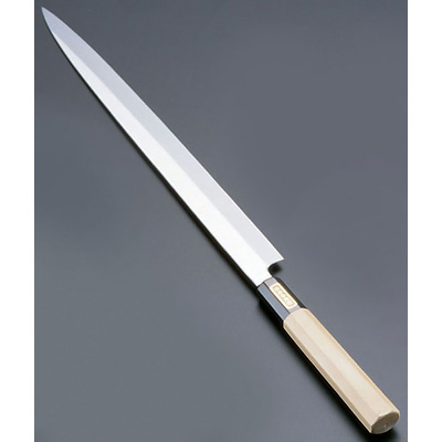 SA 佐文 本焼 鏡面仕上 蛸引 （木製サヤ付）（片刃） 33糎【33糎】