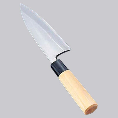 ステンレス鋼 防菌柄 和包丁 出刃 （片刃） 12cm【12cm】
