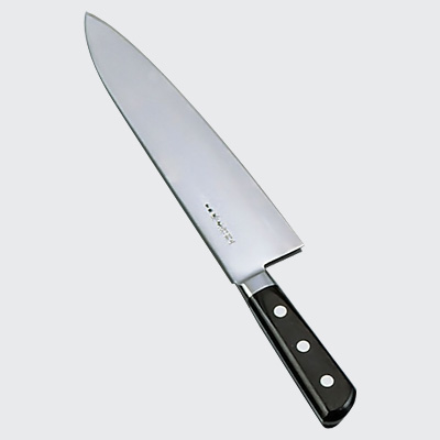 堺孝行作 日本鋼 (ツバ付) 洋出刃 (両刃) 21cm 【21cm】|キッチンブランチ