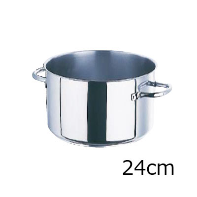 モービル プロイノックス半寸胴鍋 （蓋無） 5935.24 24糎( 勝手もと下位区分 ) キッチン用品・食器・調理器具-寸胴-鍋