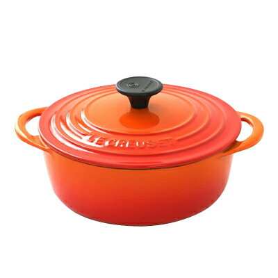 ルクルーゼ LE CREUSET ル クルーゼ ココット・ビス ロンド 20糎 【オレンジ色】【日本置き目売りわたす品】