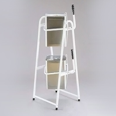 2段式一斗缶スタンド KK-18W 545×400×H1250mm( キッチンブランチ )