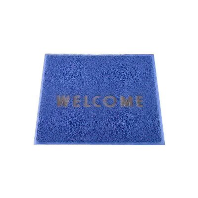 3M 文字入マット WELCOME 900×750mm 【青】|キッチンブランチ