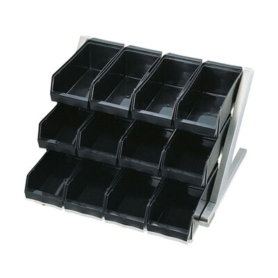 SA 18-8 デラックス オーガナイザー 3段4列（12ヶ入） 565×550×345mm 【ブラック】 26,419円