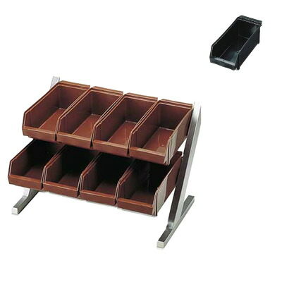 SA 18-8 コンパクトオーガナイザー 2段4列（8ヶ入） 555&times;400&times;375mm 【ブラック】｜キッチンブランチ 18,879円