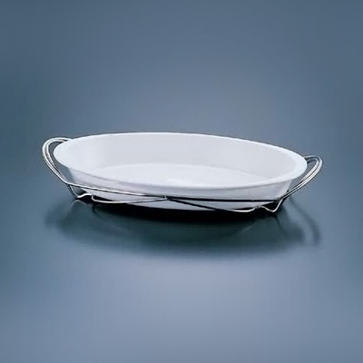 SA シャトレ ツバ付小判グラタンセット 12-1011-42W 480×235×H73mm( キッチンブランチ )
