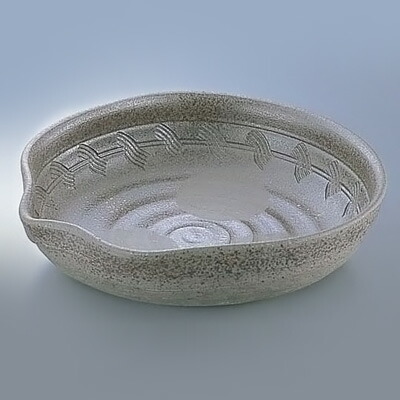 炭化土ぼたもち8.5大皿 深 B03-30 265×245×H65mm( キッチンブランチ ) 5,783円