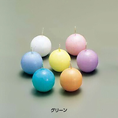 ボールキャンドル 40044 （1箱40ヶ入） φ40×H40mm 【グリーン】