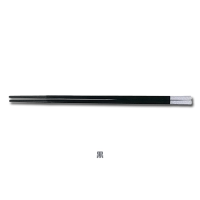 PBT 和洋中角箸 シルバー（10膳入） 85915560 全長250mm 【黒】｜キッチンブランチ 9,335円