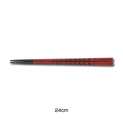 PBT 亀甲箸（10膳入） 24cm 90030854 【根来】