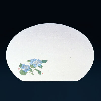 尺3半月枯淡懐石まっと（100枚入） 紫陽花（6月～7月） 370×335mm( キッチンブランチ )