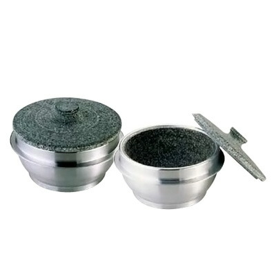 アルミ枠付長水石焼釜(フタ付) WB-3021 3人用 内径160mm