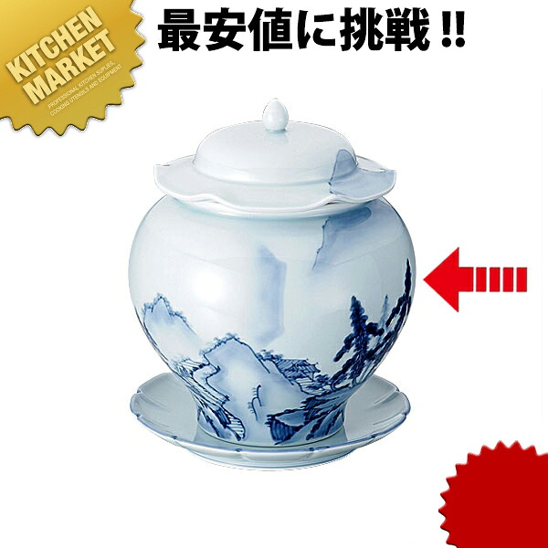 青磁山水仏跳壇 大 【kmssa】 中華特選 料理演出用品 仏跳壇 小物｜業務用厨房機器のKITCHEN MARKET