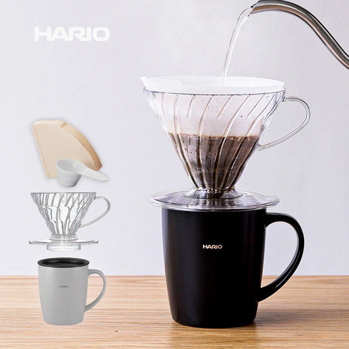 56%OFF!】 HARIO ハリオ V60ドリッパ- サーモカラーサーバーセット VDSS-3012-B b03 discoversvg.com