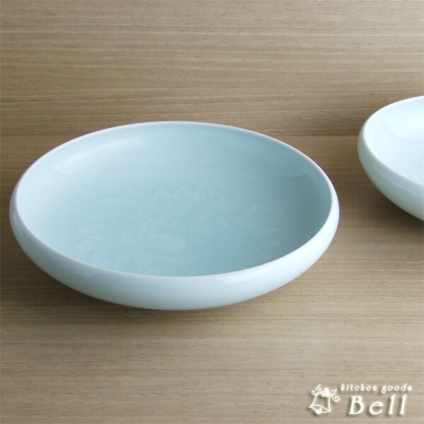 楽天市場】和食器 大鉢 25cm 快山窯 青白磁 華鳥 高台 鉢 煮物鉢