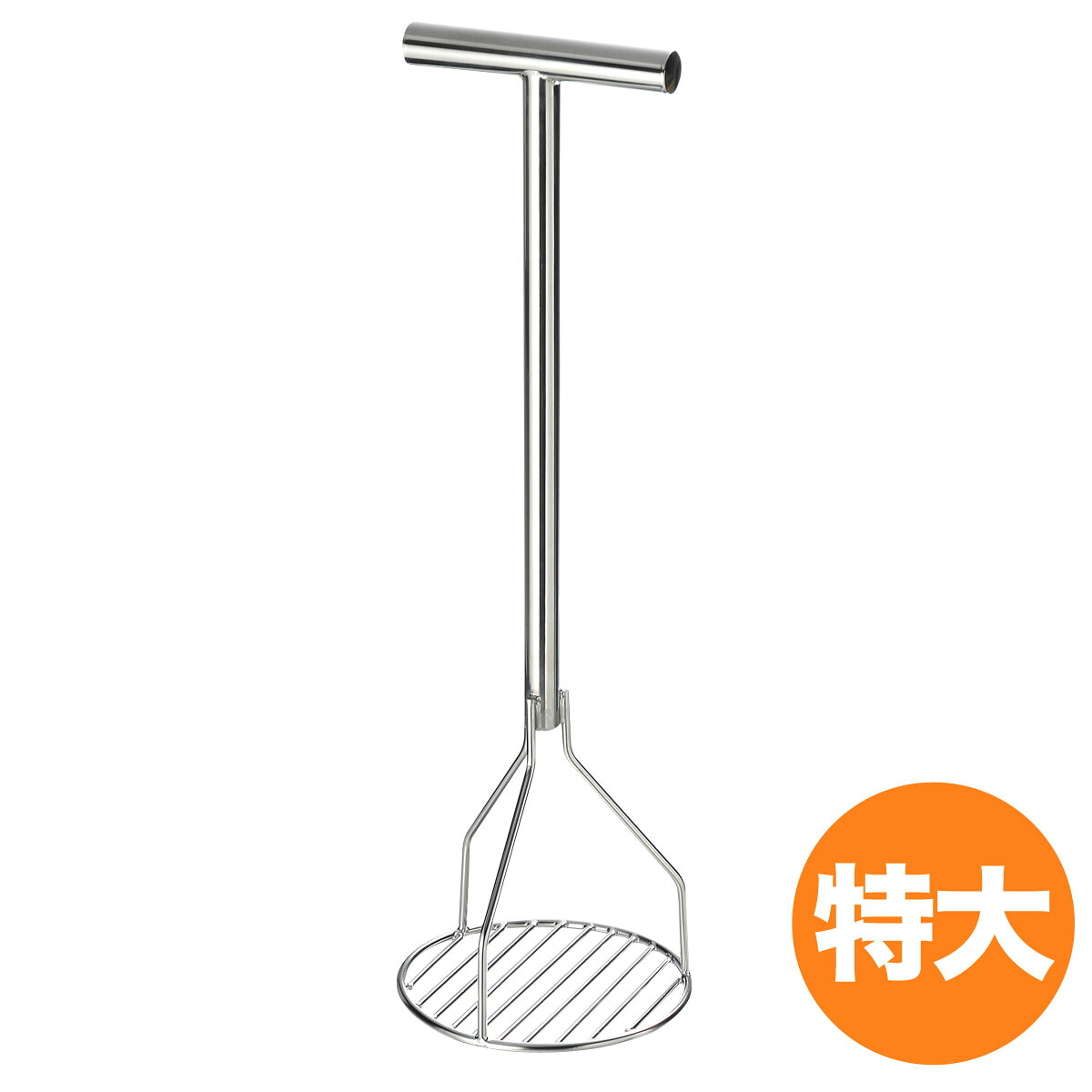 【7/20は全品ポイント5倍！】18-8パイプ柄給食マッシャー（特大）｜キッチングッズ柳屋 店