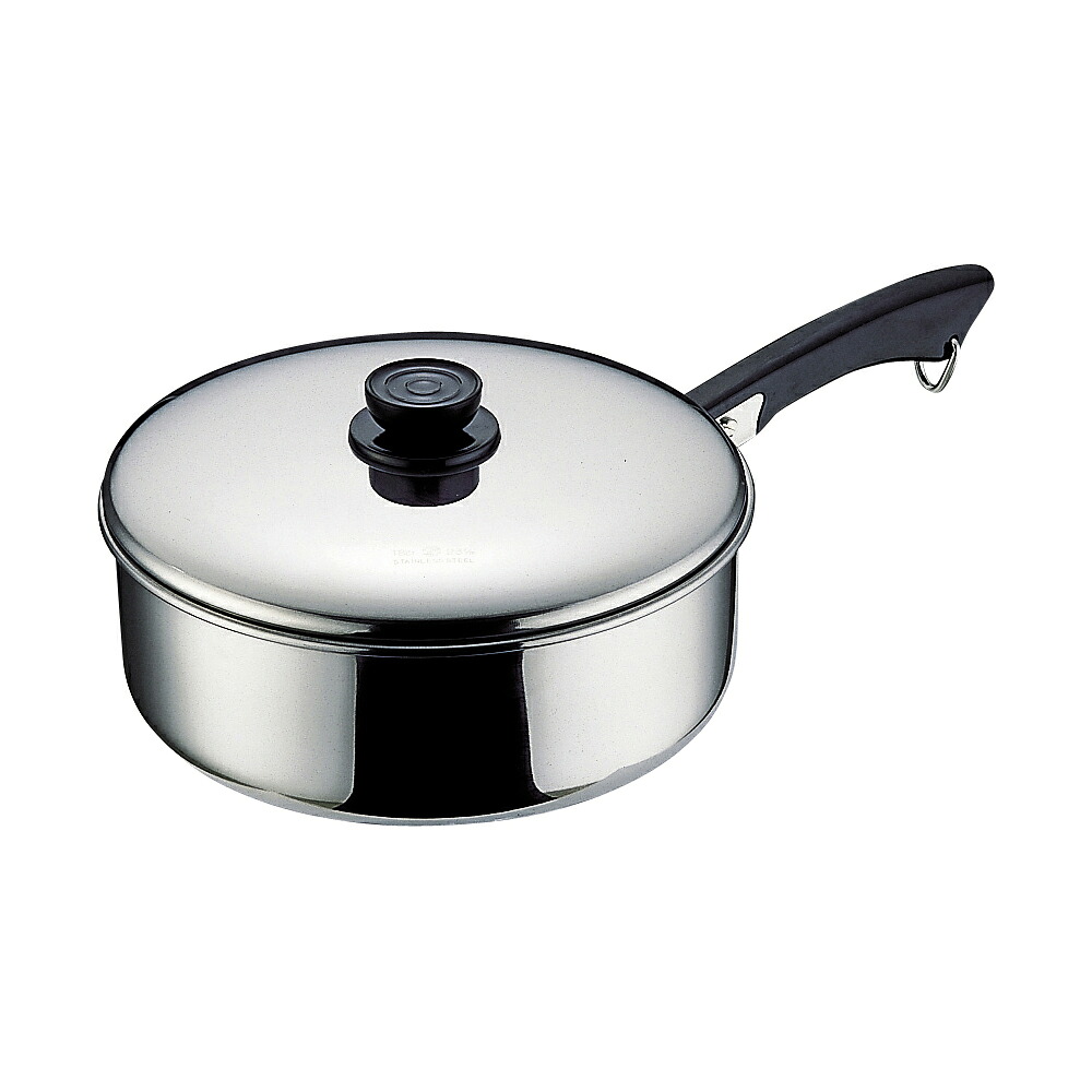 【4/20は全品ポイント3倍！】玉虎堂 マルタマ 18-0ステンレス浅型ソースパン 16cm