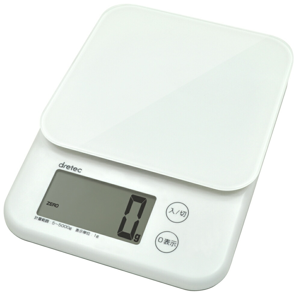 【4/10は全品ポイント3倍！】KS-513デジタルスケール「バルケット」5kg WT ホワイト