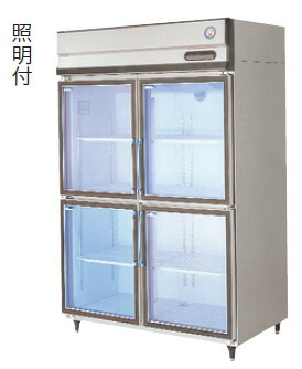新品 福島工業(フクシマ)リーチイン冷蔵ショーケース外装ステンレスタイプ795リットル幅1200×奥行645×高さ1950(mm)GGN-120GX画像