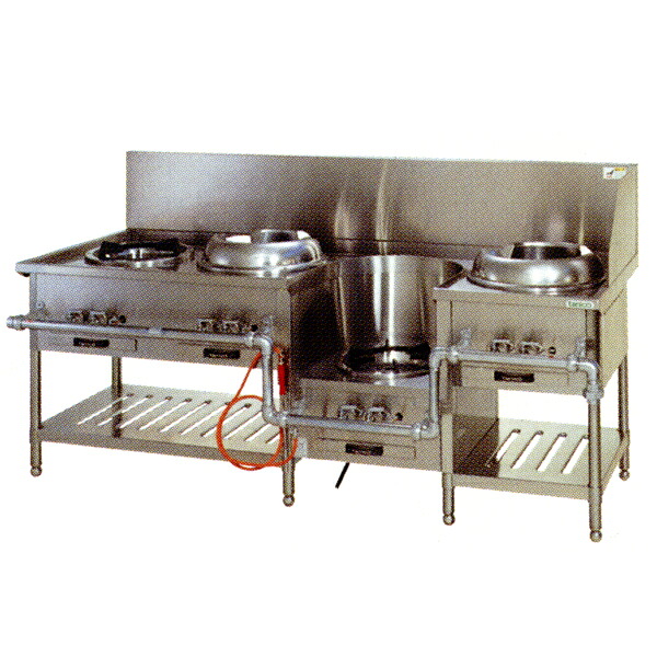 タニコー4口中華領域（餃子*イタメ*吸いもの*（麺）イタメ）TGCR-A20ZILI-U 業務用厨房機器・用品-中華レンジ