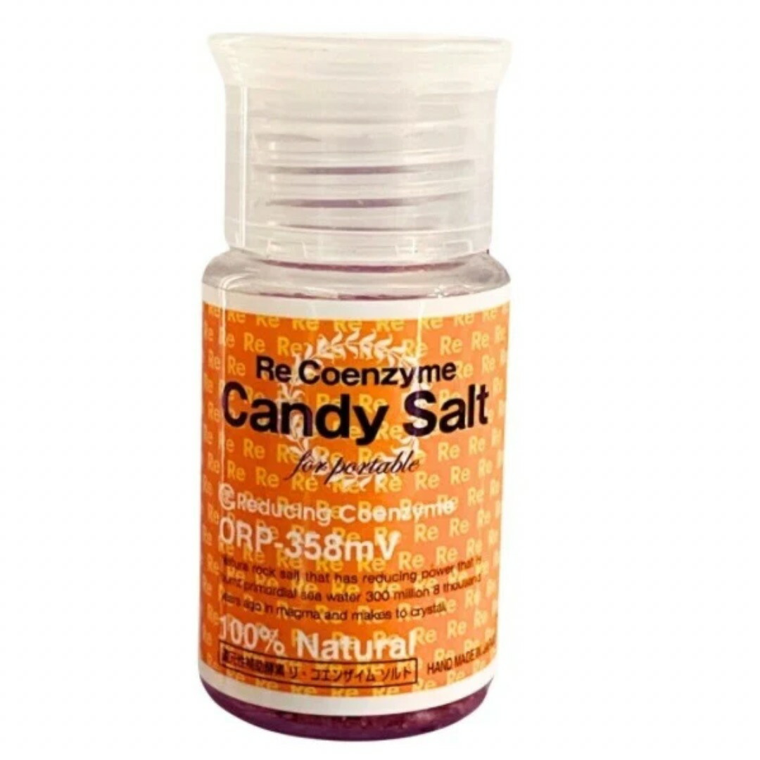 お買い物マラソンSALE P2倍＆割引クーポン付き 〈正規販売代理店〉リコエンザイム キャンディ ソルト 携帯ボトル付(35g) (食用 岩塩) 100％ 天然塩 ヒマラヤピンクソルト（リ・コエンザイム） 還元性補助酵素 岩塩 ギフト　熱中症 対策 ミネラル 補給画像