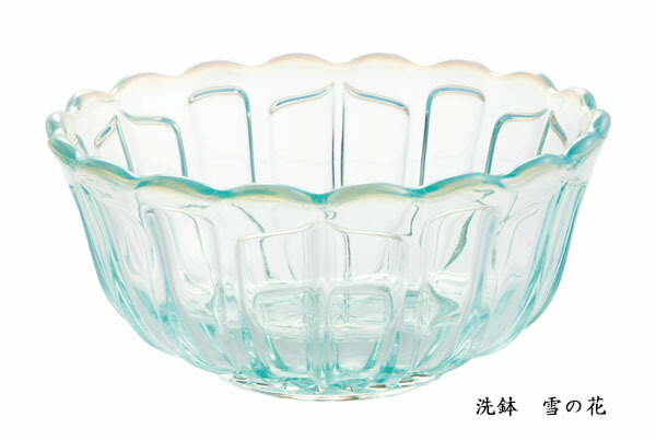 楽天市場】廣田硝子 雪の花 洗鉢 14.5cm ガラス 中鉢 ボウル 日本製