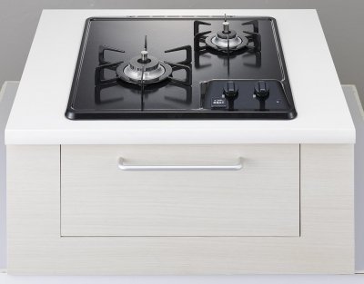 ガスコンロ ハーマン製(HARMAN)DC2025SQ1 Compact Type(コンパクトタイプ) 2口コンロ ホーロートップタイプ グリルレス|キッチン取付け隊(店)