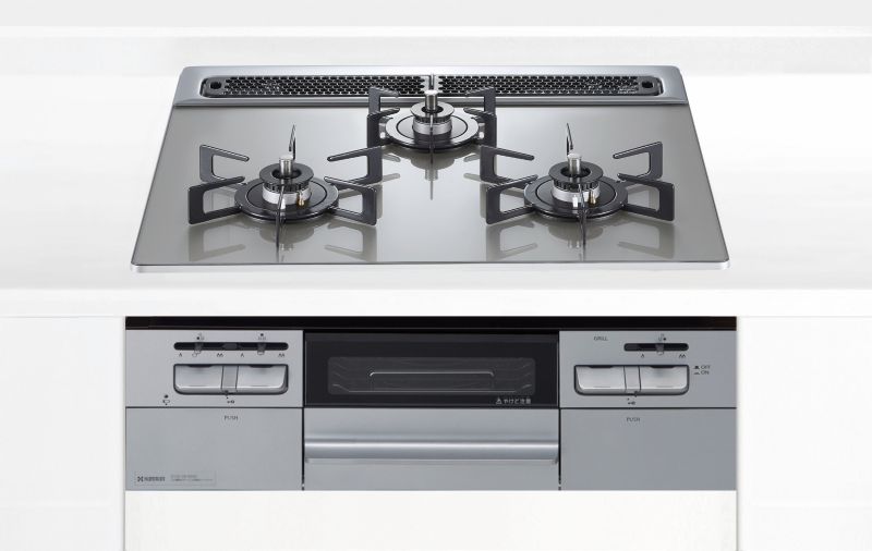 ガスコンロ ハーマン製（HARMAN）DW32V6WAP2SV　fami （ファミ） 3口コンロ　ガラストップ　オートタイプ　間口60cm｜キッチン取付け隊（店） 46,913円