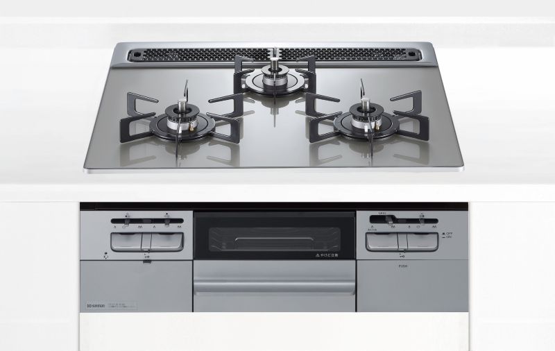 ガスコンロ ハーマン製(HARMAN)DW32V6WTP2SV fami (ファミ) 3口コンロ ガラストップ スタンダードタイプ 間口60cm|キッチン取付け隊(店)