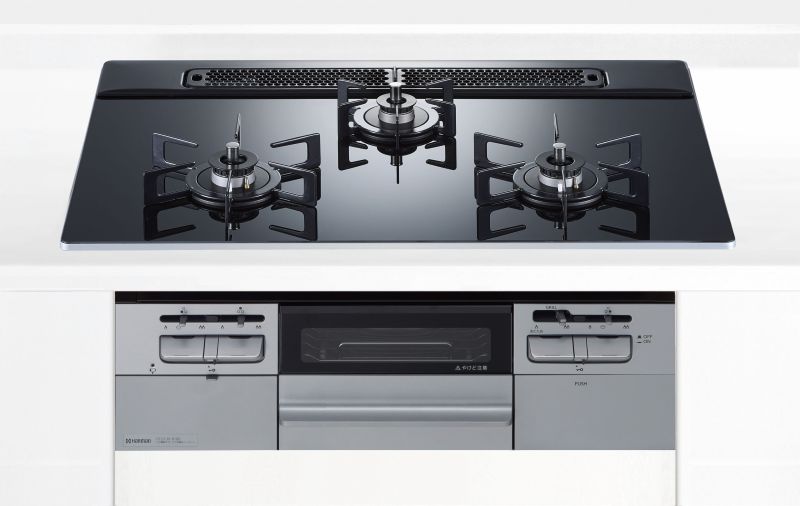 ガスコンロ ハーマン製(HARMAN)DW32V7WTP1SV fami (ファミ) 3口コンロ ガラストップ スタンダードタイプ 間口75cm|キッチン取付け隊(店)