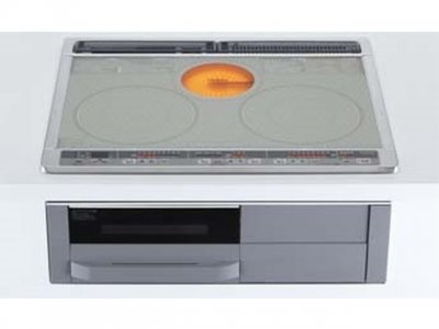 IHクッキングヒーター　三菱電機製（MITSUBISHI）CS-G318MSR　G318Mシリーズ　シルバー　間口60cm　2口IH+ラジエントヒーター｜キッチン取付け隊（店）
