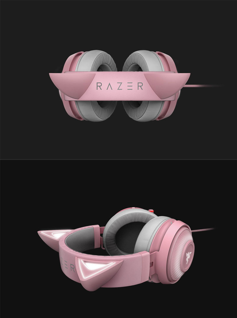 【楽天市場】Razer Kraken Kitty USB ライティングエフェクト 対応 ネコミミ ゲーミング ヘッドセット レーザー