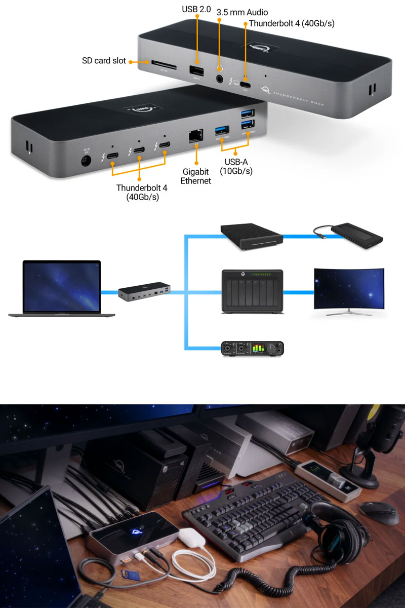 Owc Thunderbolt Usbハブ 電源機能を備えたthunderboltポートをmacやpcに追加できる利便性の高いドック 国内正規品 独立型デイジーチェーンx3 Owc Thunderbolt Dock サンダーボルト Usb A 4 4k 8k接続 X4 X4 90w給電 Owctb4dock オーダブリュシー